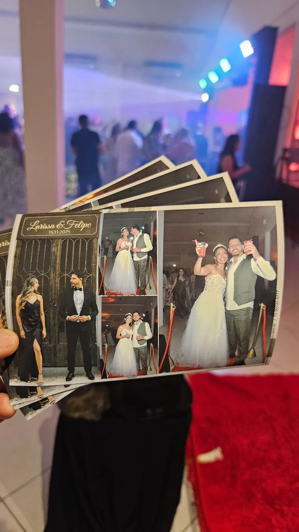 Fotos impressas produzidas em um evento
